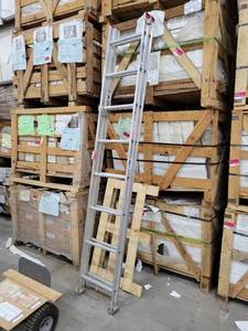 lot 5905 image: All American A3016-2 Aluminum 13ft Ladder