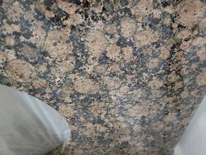 lot 5586 image: Crate of Baltic Brown Granite Bathroom Vanity Tops W a Sink Hole