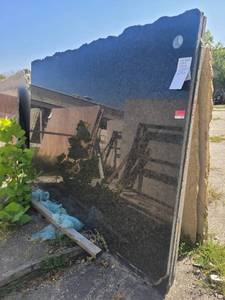lot 7057 image: Lot of 3 Slabs Verde Peacock Polished Granite Slab