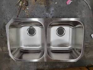 lot 5874 image: 2-Section Stainless Steel Sink
