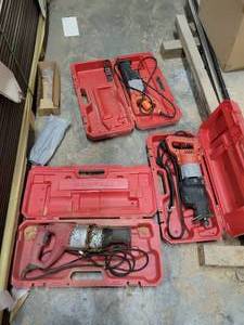 lot 5884 image: Lot of 3 Heavy Duty Milwaukee Sawzalls