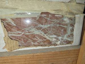 lot 5741 image: Crate of 12x12 Rojo Corito Marble Tile