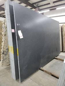 lot 2857 image: Lot of 2 Absolute Black Leather Finish Granite Slabs