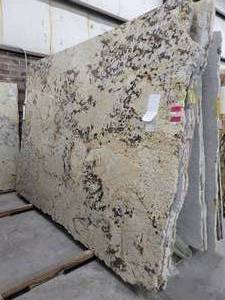 lot 2862 image: Lot of 2 Sprando Gold Polished Granite Slabs