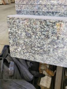 lot 5886 image: Lot of 3 Green Pavina Polished Granite Back Splashes