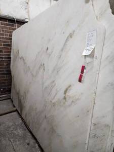 lot 3371 image: Lot of 2 Slabs of White Jade Marble, Translucent Honed