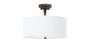 lot 7142 image: Capital Lighting Loft 3 Light Semi-Flush