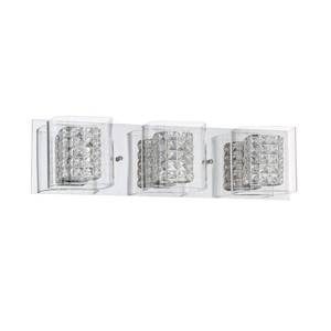 lot 1105 image: CRYSTORAMA 3-Light Chrome Vanity Light