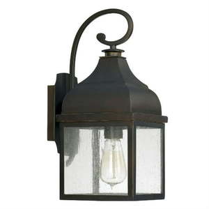 lot 3100 image: Capital Lighting Westridge Old Bronze 1 Light Outdoor Wall Lantern