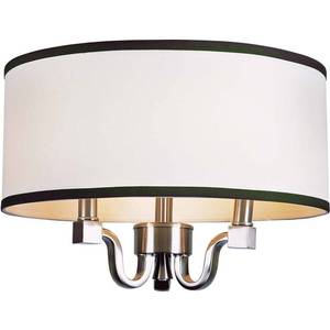 lot 3108 image: Trans Globe Lighting 7970 Brushed Nickel Metropolitan 3 Light Flushmount Ceiling Fixture