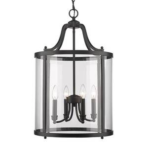 lot 3113 image: Golden Lighting Payton 4 Light Pendant