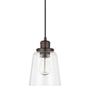 lot 3117 image: 1 Light Mini Pendant In Industrial Style 6 High By 9.25 Wide Capital Lighting&nbsp