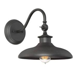 lot 3126 image: Savoy House Raleigh 1-Light Outdoor Wall Lantern in Black