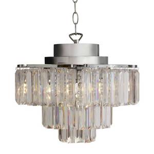 lot 3135 image: River of Goods Clear Cascades 3 Tier LED 16 in H Chandelier