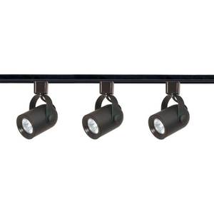 lot 3146 image: Nuvo Lighting 3-Light Track Kit Rdback Ln Volt Blk