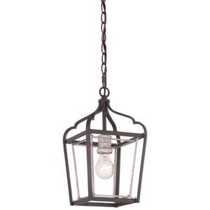 lot 5106 image: Minka Lavery Astrapia Wide Rubbed Sienna 1-Light Mini Pendant
