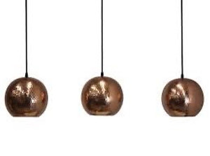 lot 5108 image: Ball Pendant Light Polished Copper