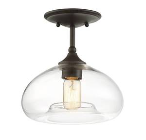 lot 5120 image: Trade Winds Bubble 1-Light Semi-Flush in Oil Rubbed Bronze