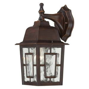 lot 5126 image: Banyan - 1 Light Outdoor Wall W Clear Water Glass