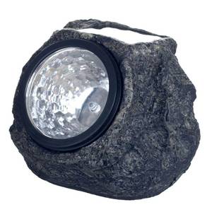 lot 7105 image: Pure Garden LED Solar Rock Landscaping Lights - Set of 4