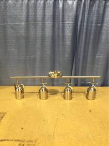 lot 7109 image: Single Row 4 Light Modern Light Fixture