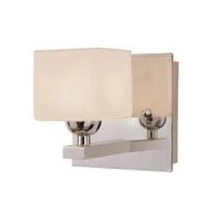 lot 7113 image: Trans Globe Vienna Single Light Wall Sconce With Frosted Shade