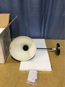 lot 7114 image: Matte Black Single Light Fixture