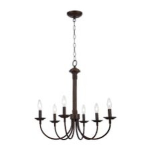 lot 7118 image: Trans Globe Lighting Traditional Six Light Chandelier
