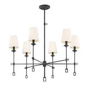 lot 7122 image: Savoy House Lorainne 6 Light Chandelier