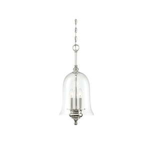 lot 7127 image: Trade Winds Lighting Claude Glass Bell Pendant Light