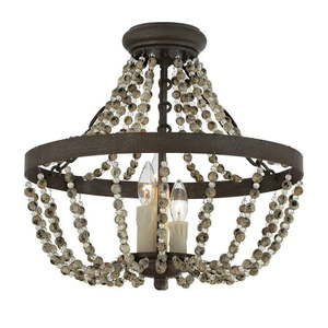 lot 7133 image: Savoy House Mallory 3 Light Convertible Semi-Flush