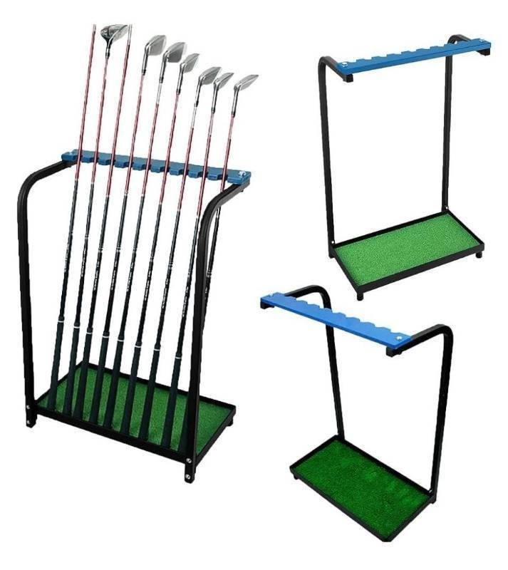 lot 32167 image: Nisorpa Golf Club Rack, Acrylic Golf Club Organizer Golf Putter Stand Holder Metal Golf Club Display Rack Non-Slip and Scratch-Resistant Golf Club Storage Shelf 9 Hole Putters Golf Putter Rack (Retail $56.69)