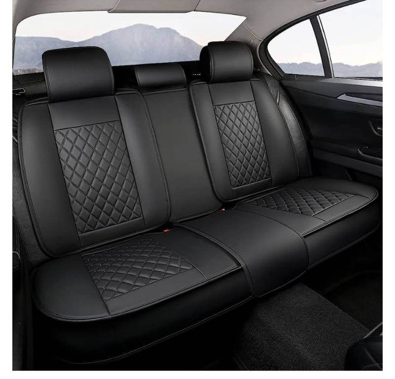 lot 21173 image: GIANT PANDA Rear Bench Car Seat Cover Fit Most Sedans SUVs Pickup Trucks (Black) (Retail $79.99)