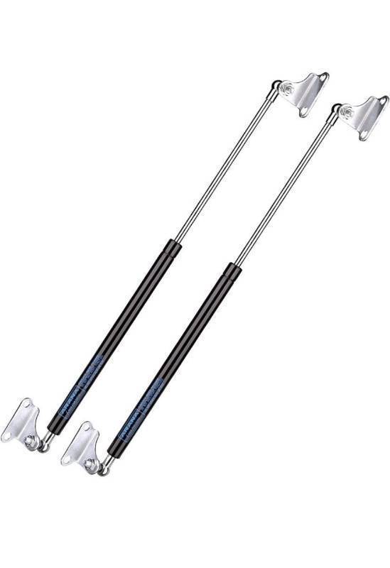 lot 21209 image: ARANA 20 inch 300 N67 LB Gas Struts Spring Shocks 2 Pcs 20 Gas Props Lift Supports for RV Camper Bed Trailer Roof Floor Hatch TV Cabinet with L Brackets (Suitable Support Weight 55-75lbs) (brackets not included) (Retail $27.99)