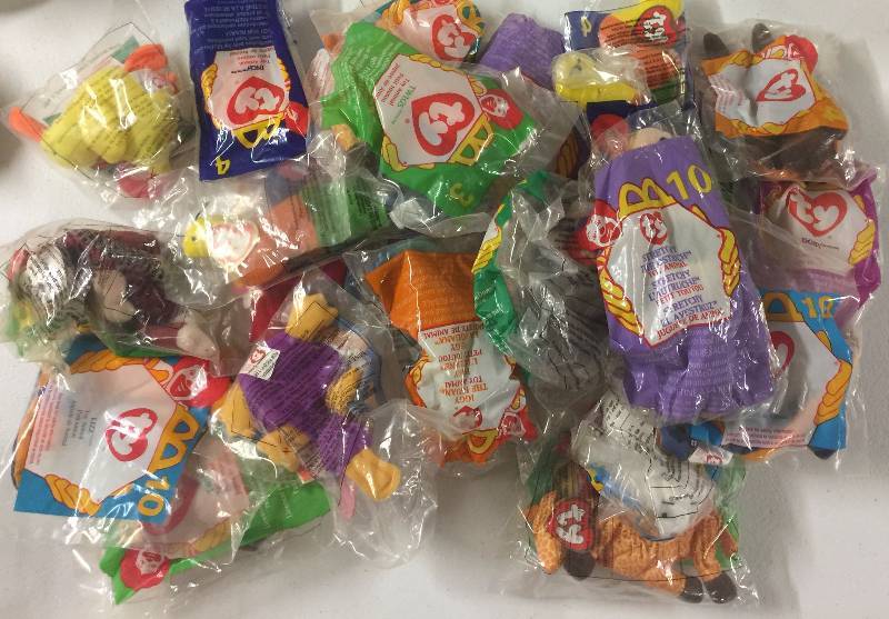 lot 1182 image: HUGE Lot of 30 Original Ty Beanie Baby McDonalds Happy Meal Toys New In Package