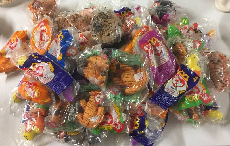 lot 1183 image: HUGE Lot of 50 Original Ty Beanie Baby McDonalds Happy Meal Toys New In Package