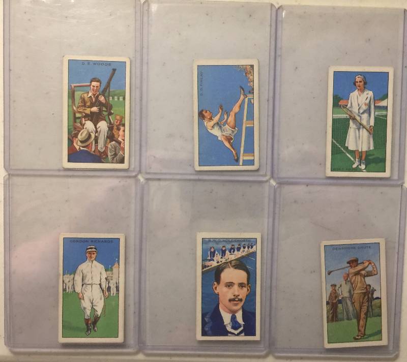 lot 1041 image: TWELVE Original 1934 Park Drive Cigarette Champions Tobacco Trading Cards (Close Image of Each Cards Condition)