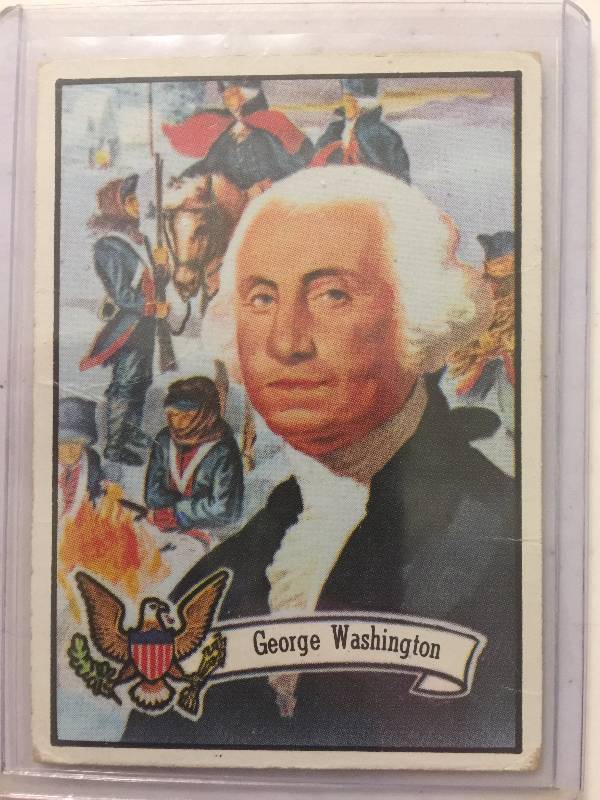 lot 998A image: ORIGINAL 1956 Topps U.S. Presidents George Washington #1