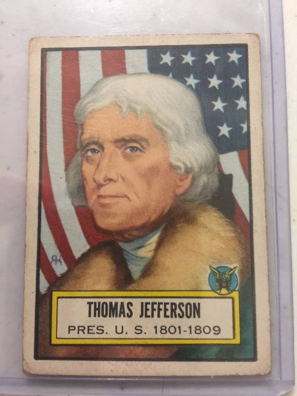 lot 998C image: Original 1952 Topps Look N See Thomas Jefferson Trading Card #3