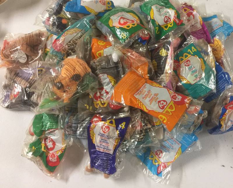 lot 1194 image: Huge Lot of 40 Ty Beanie Baby McDonalds Toys All New In Package