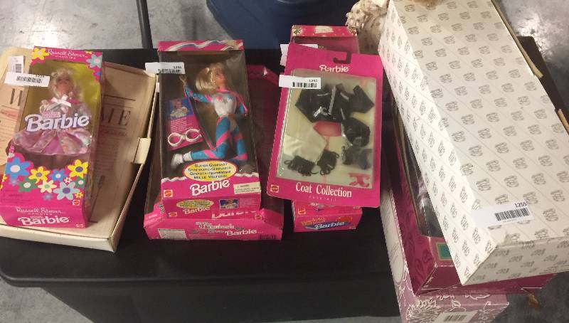 lot 1213 image: Lot of Barbie Dolls and Other Dolls New In Package & More