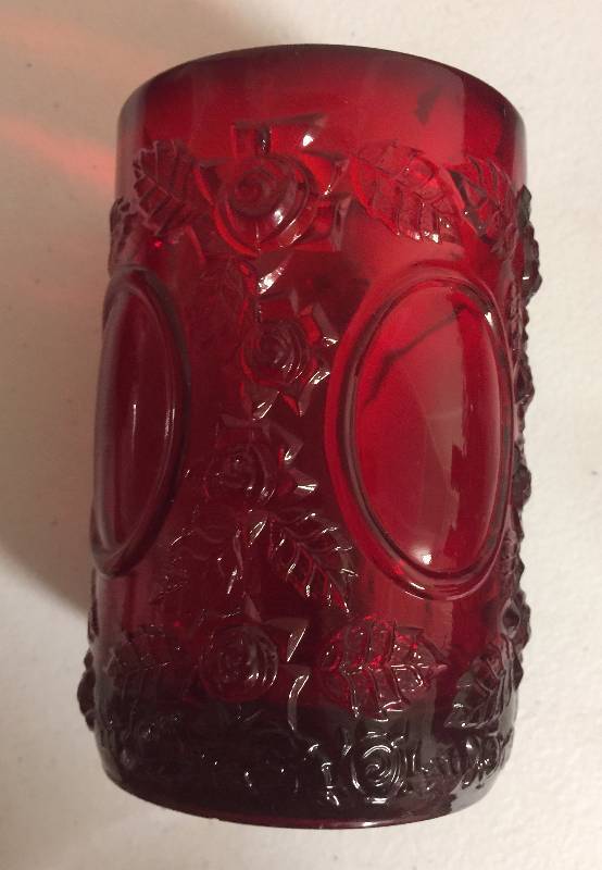 lot 1251 image: 7 Inch Deep Ruby Red Heavy Cup
