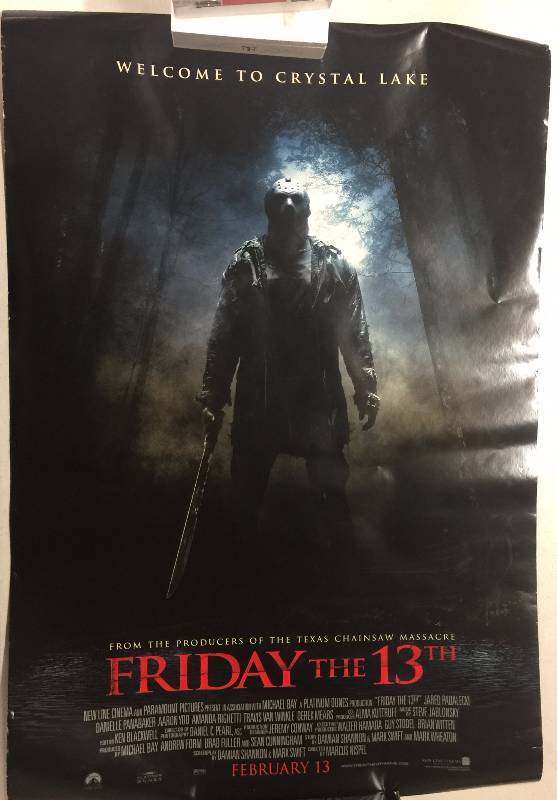lot 1284 image: Original Friday the 13th Theater Lobby Movie Poster 27x40 Inches
