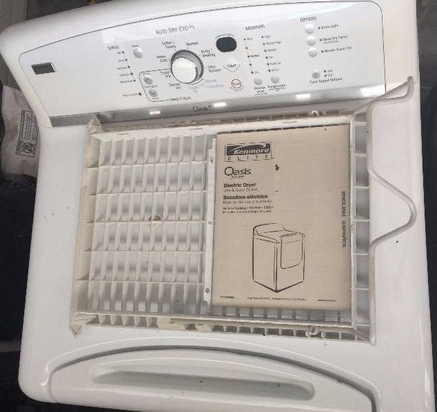 lot 1073 image: Working Kenmore Elite Oasis Electric Dryer