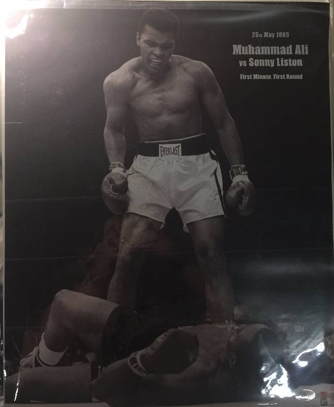 lot 812 image: Signed 18x24 Inch Muhammed Ali Poster wACE Authentication
