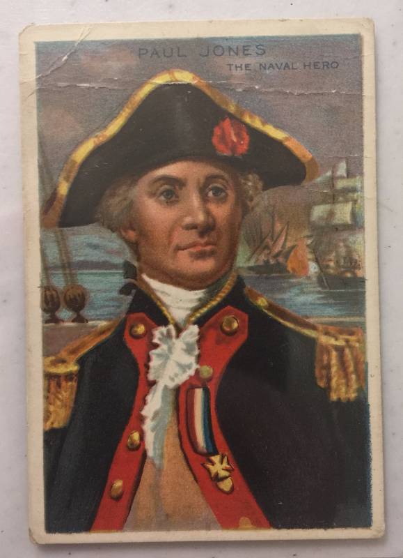 lot 820 image: Original 1911 T68 Heroes of History Paul Jones Royal Bengals Back