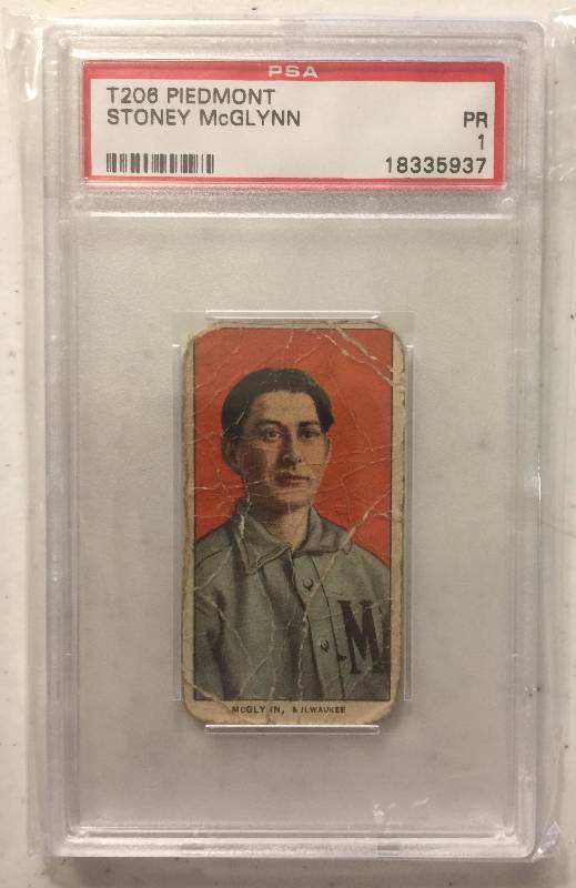 lot 822 image: Original and Graded PR 1 PSA Card 1909-11 Stony McGlynn Piedmont Back