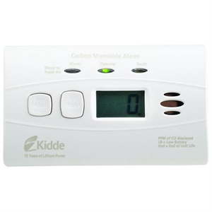 lot 49224 image: Kidde C3010D Carbon Monoxide Detector with Digital Display and 10-Year Worry-Free Lithium Battery, Set Of 2.