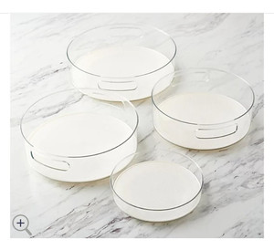 lot 49227 image: Retail - $36.25 Cella 4-Pc Clear Turntable Set w Removable Liners