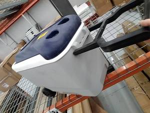 lot 49934 image: Igloo MaxCold 40 Qt. Roller Cooler, Ash GrayWhiteNavy